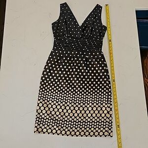 Jessica Howard Dress Size 8 Black w Gold Polkadot